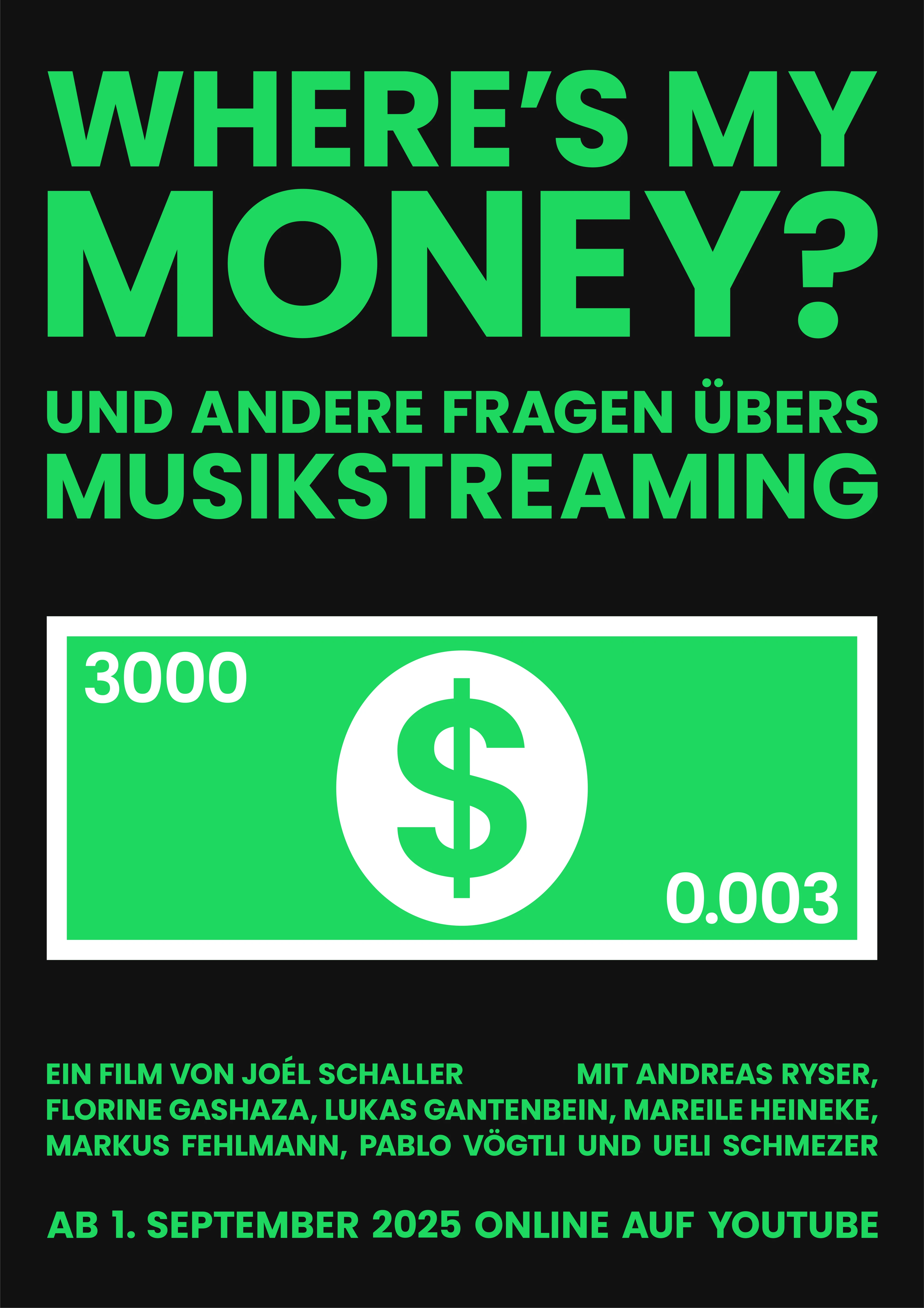 Filmplakat WHERE'S MY MONEY?